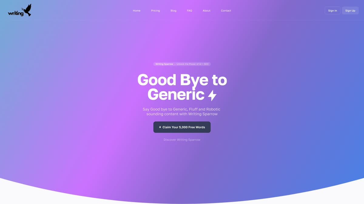 Writing Sparrow screenshot 1