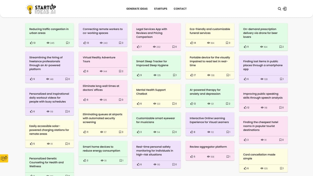 Startup Ideas AI screenshot 1