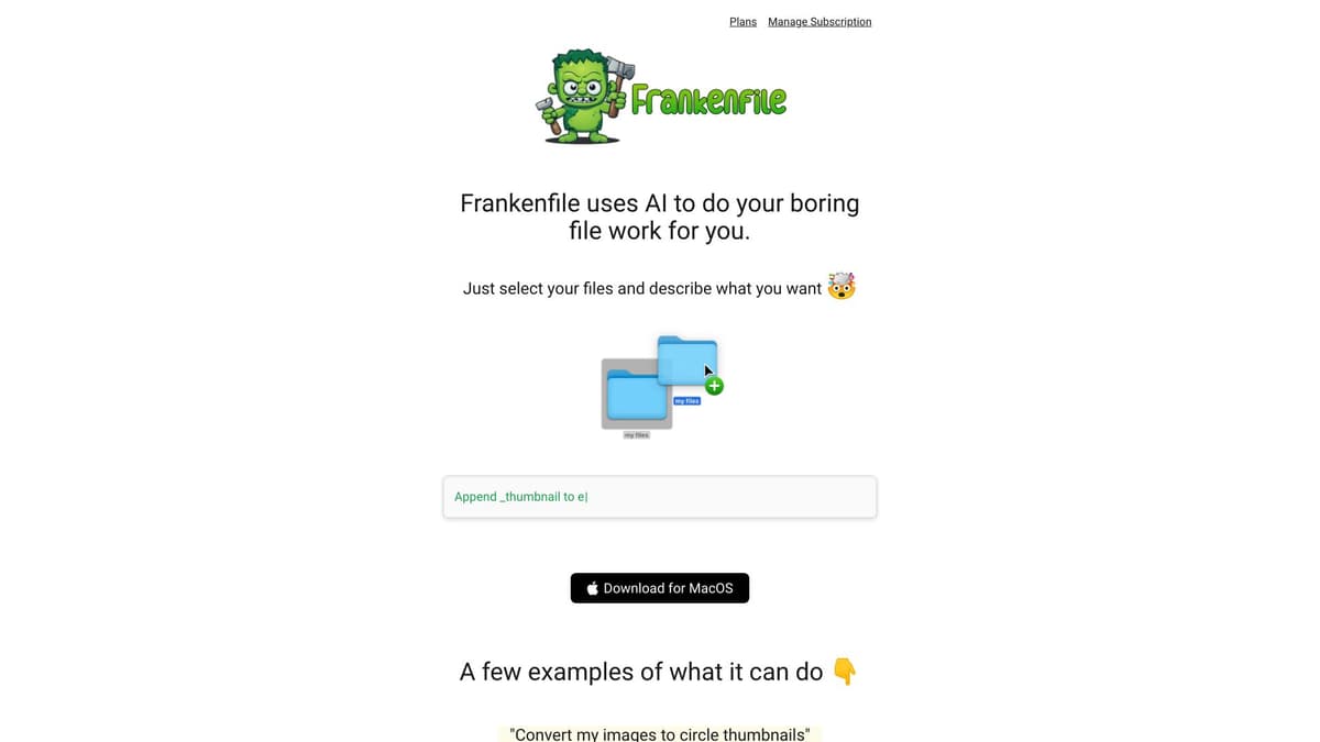 Frankenfile screenshot 1