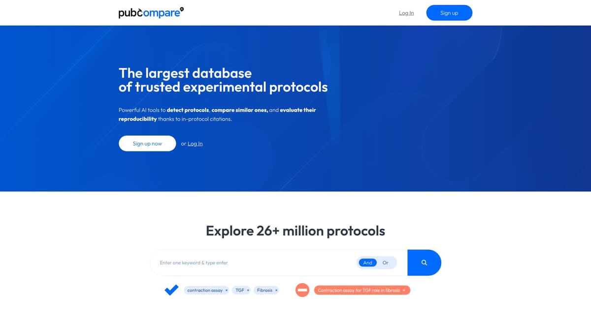PubCompare screenshot 1