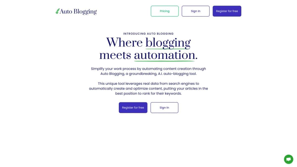 Auto Blogging screenshot 1