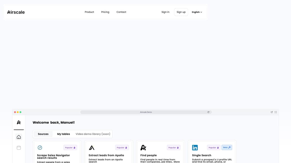 Airscale screenshot 1