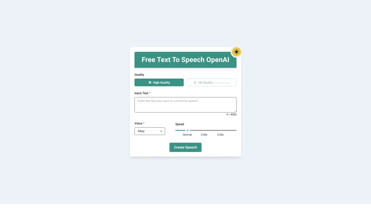 Text To Speech OpenAI screenshot 1
