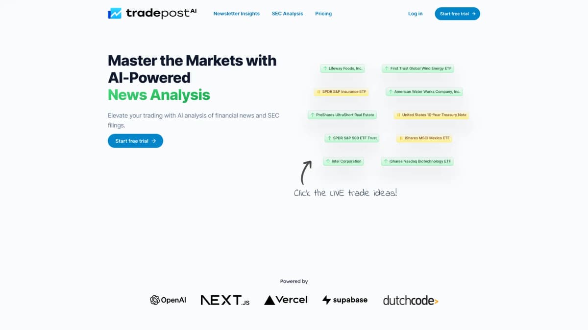 Tradepost.ai screenshot 1