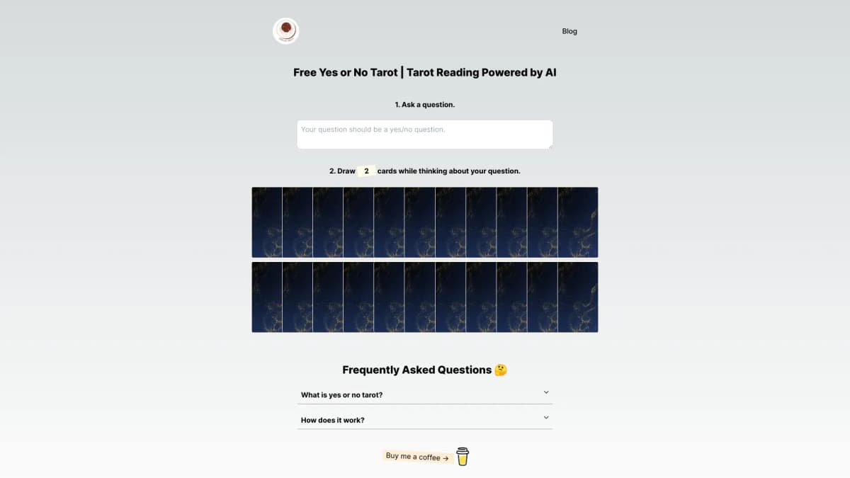 Yes No Tarot screenshot 1