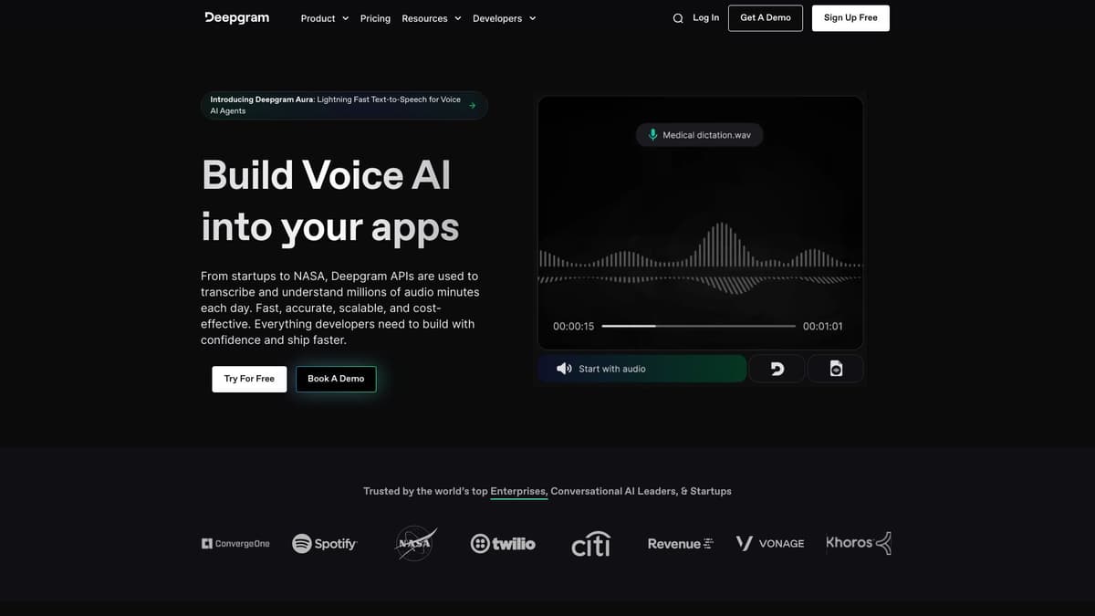 Deepgram screenshot 1