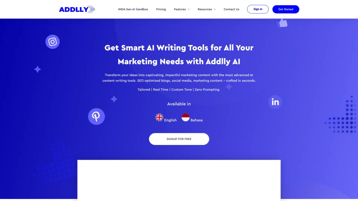Addlly AI screenshot 1