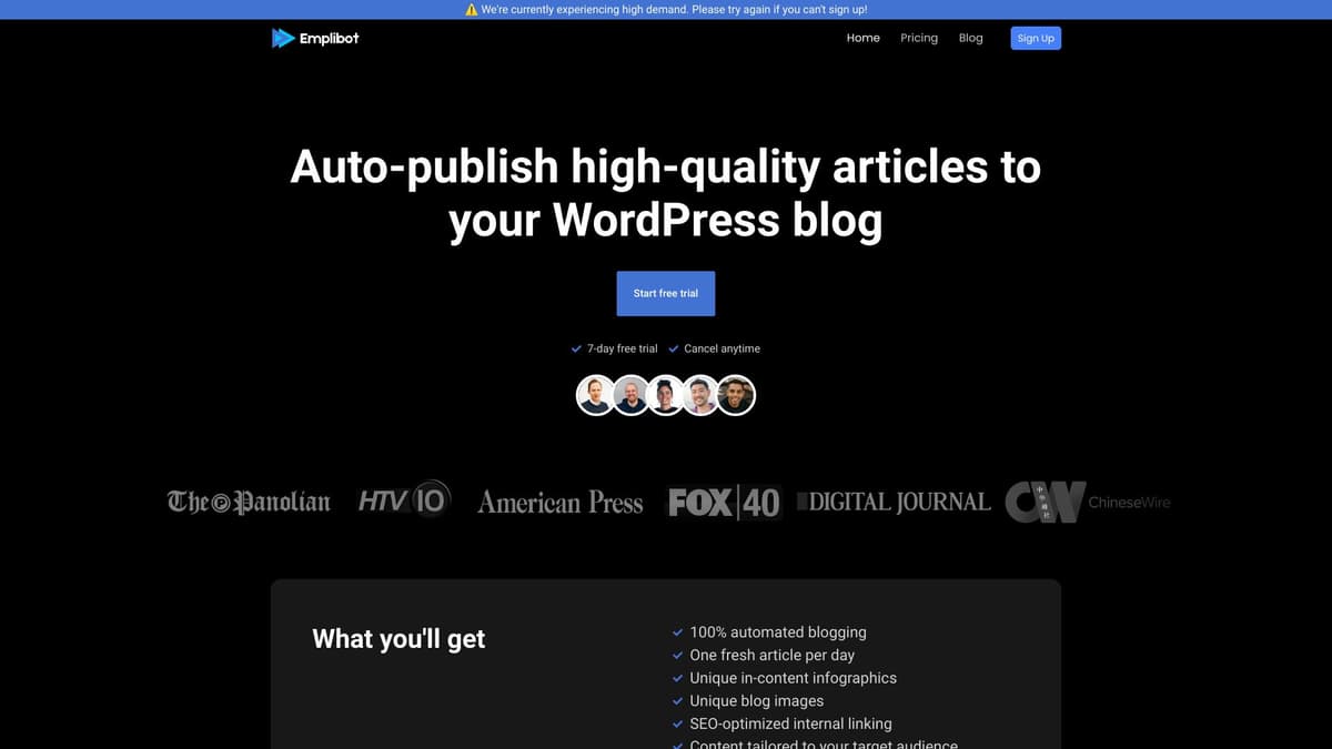 Emplibot screenshot 1