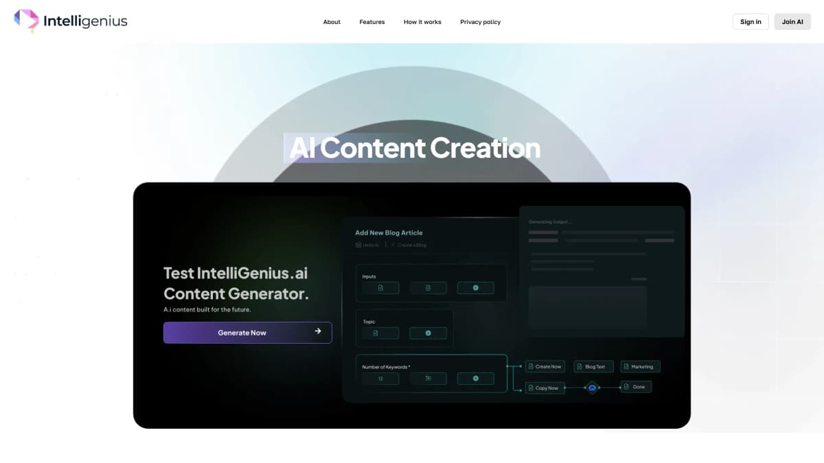IntelliGeniusAI screenshot 1
