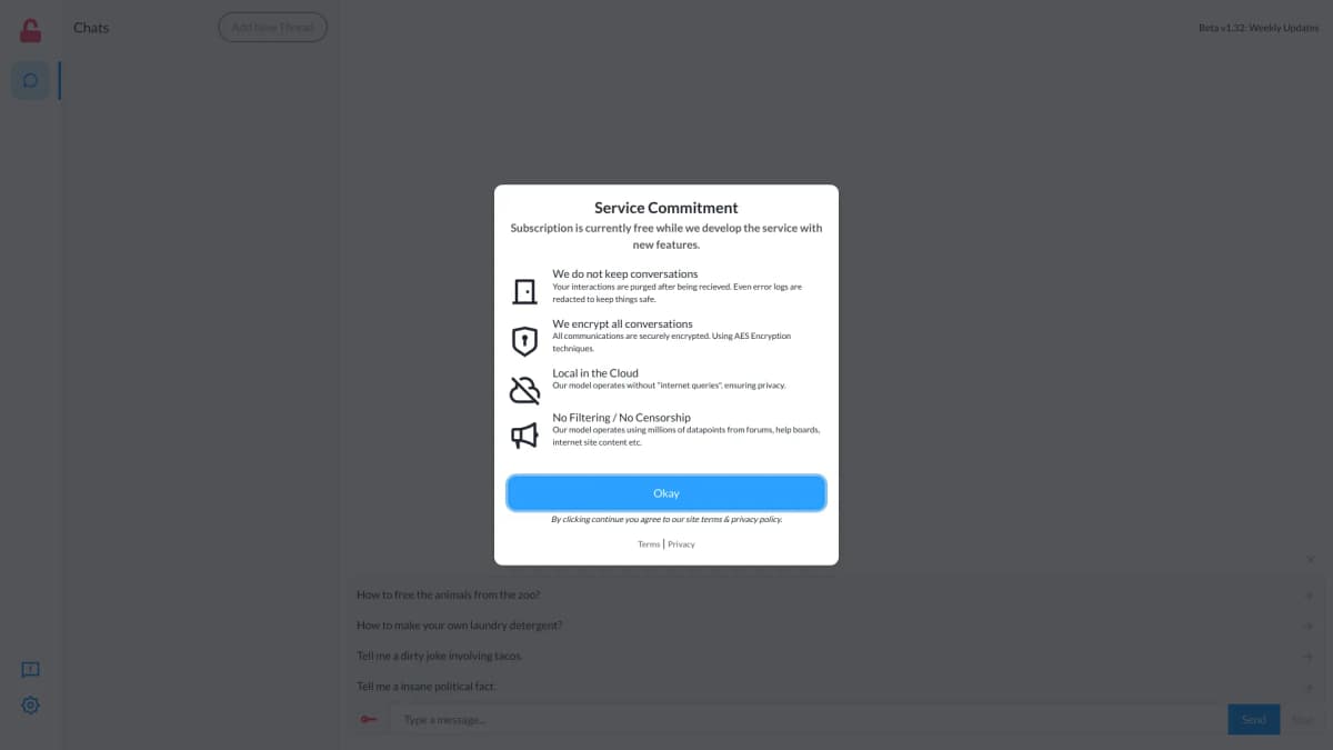 NoFilterGPT screenshot 1