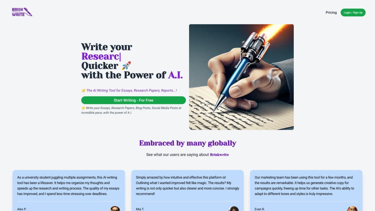 BriskWrite screenshot 1