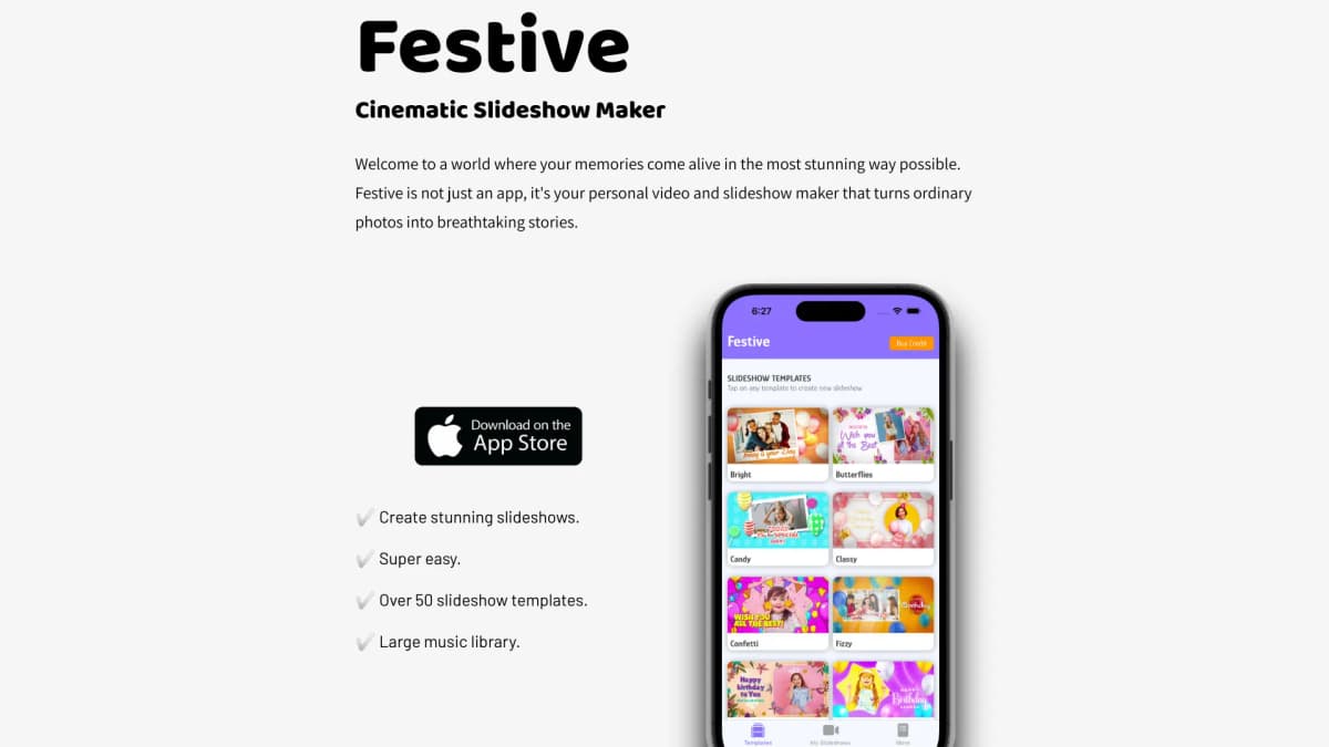 Festive Slideshow Maker screenshot 1