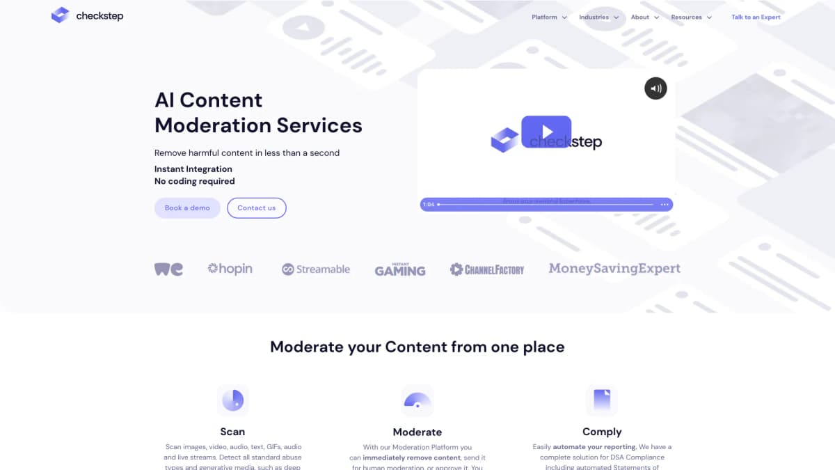Checkstep screenshot 1