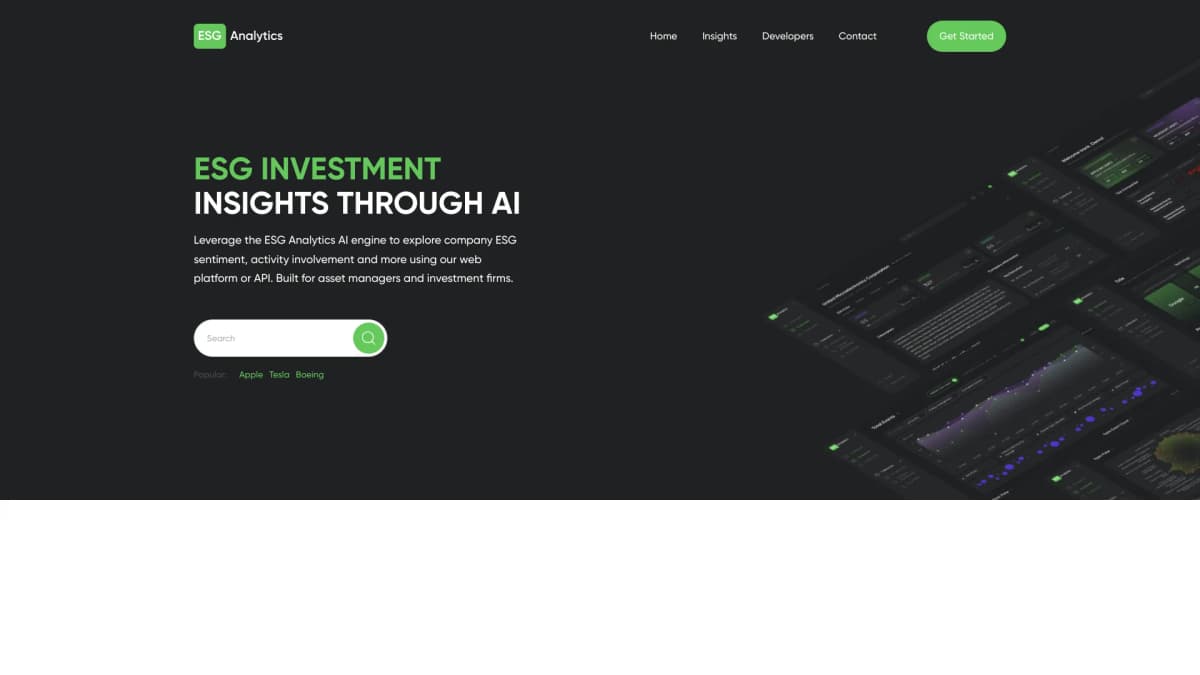 ESG Analytics screenshot 1