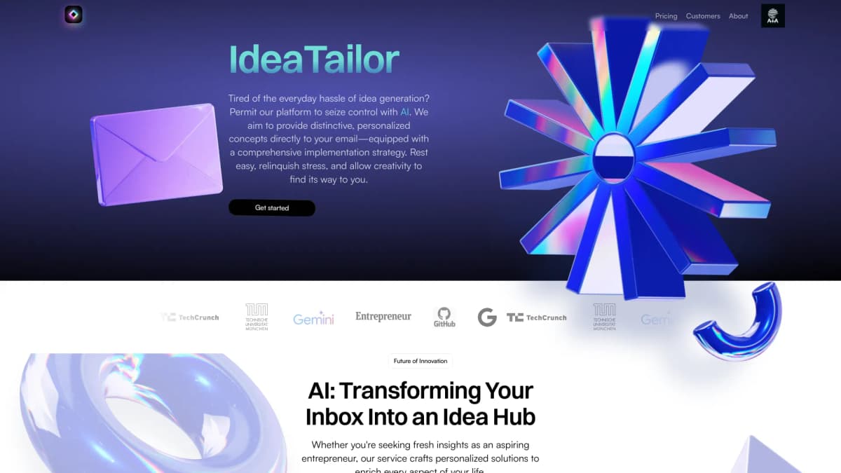 IdeaTailor AI screenshot 1
