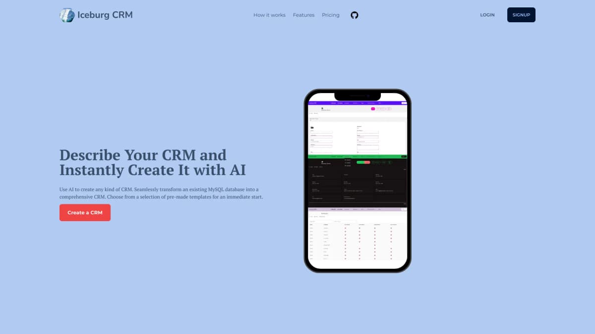 Iceburg CRM screenshot 1