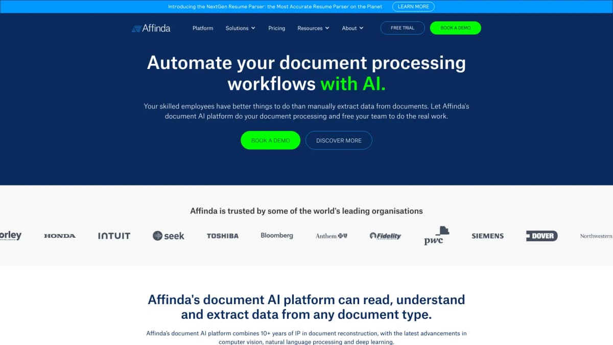 Affinda screenshot 1