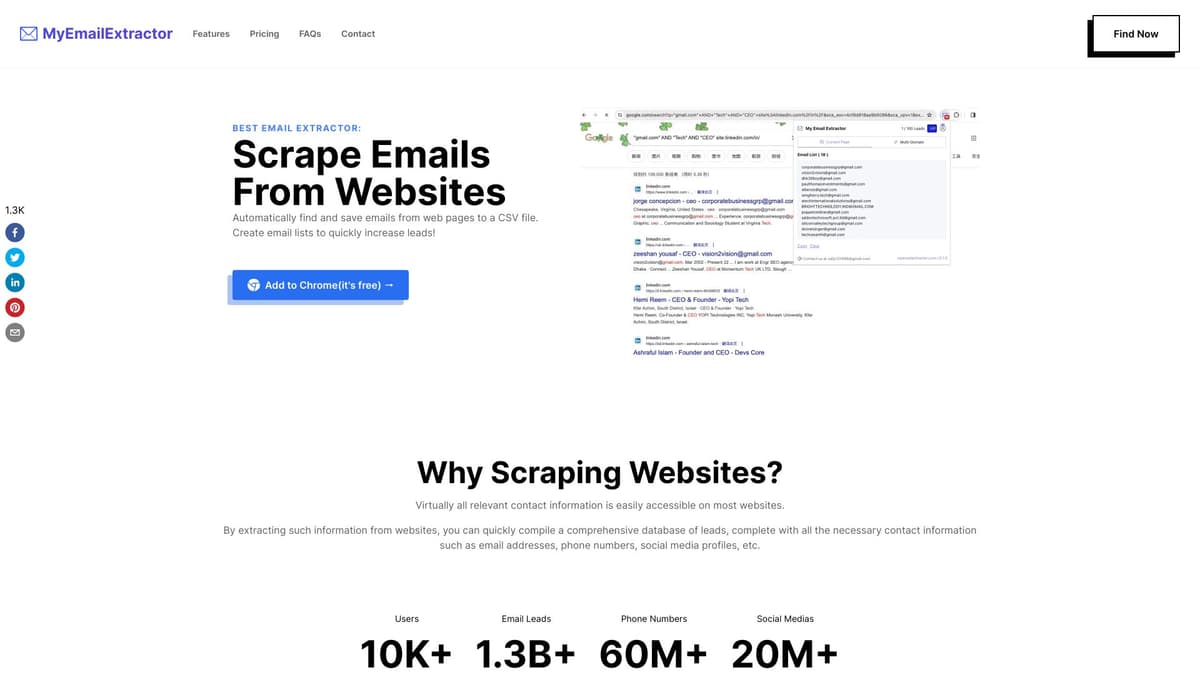 My Email Extractor screenshot 1