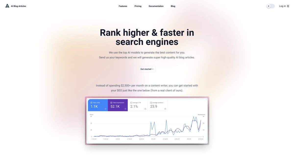 Article Generation screenshot 1