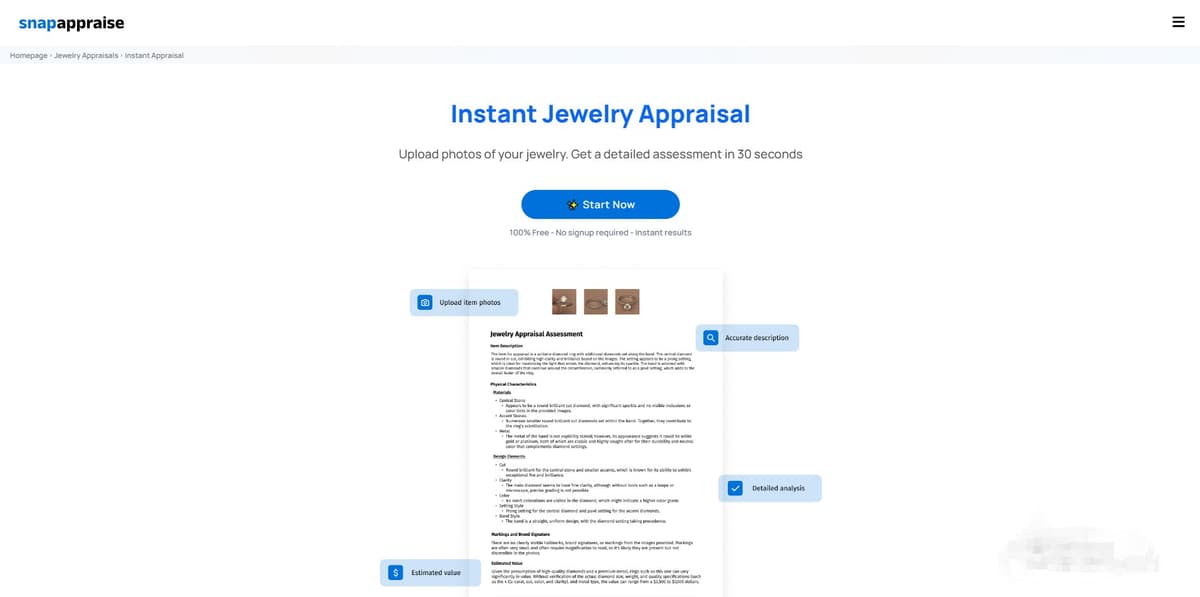SnapAppraise screenshot 1