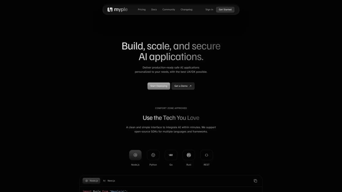 Myple screenshot 1