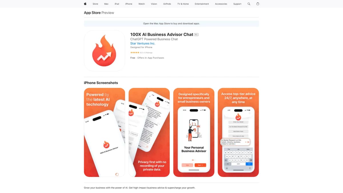 100X AI Business Advisor screenshot 1