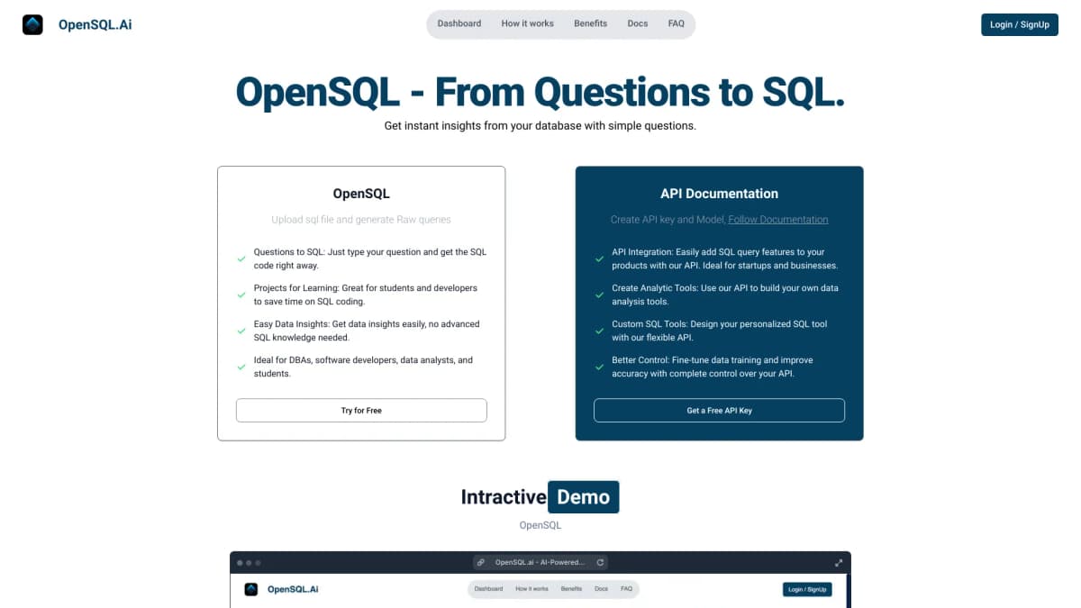 OpenSQL.ai screenshot 1