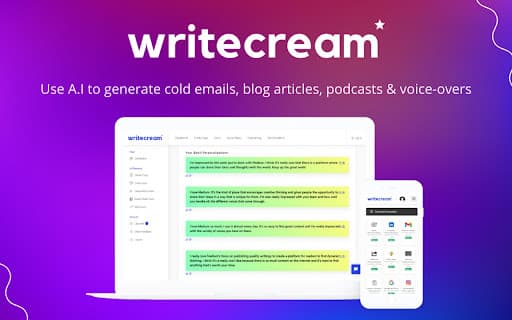 Writecream screenshot 1