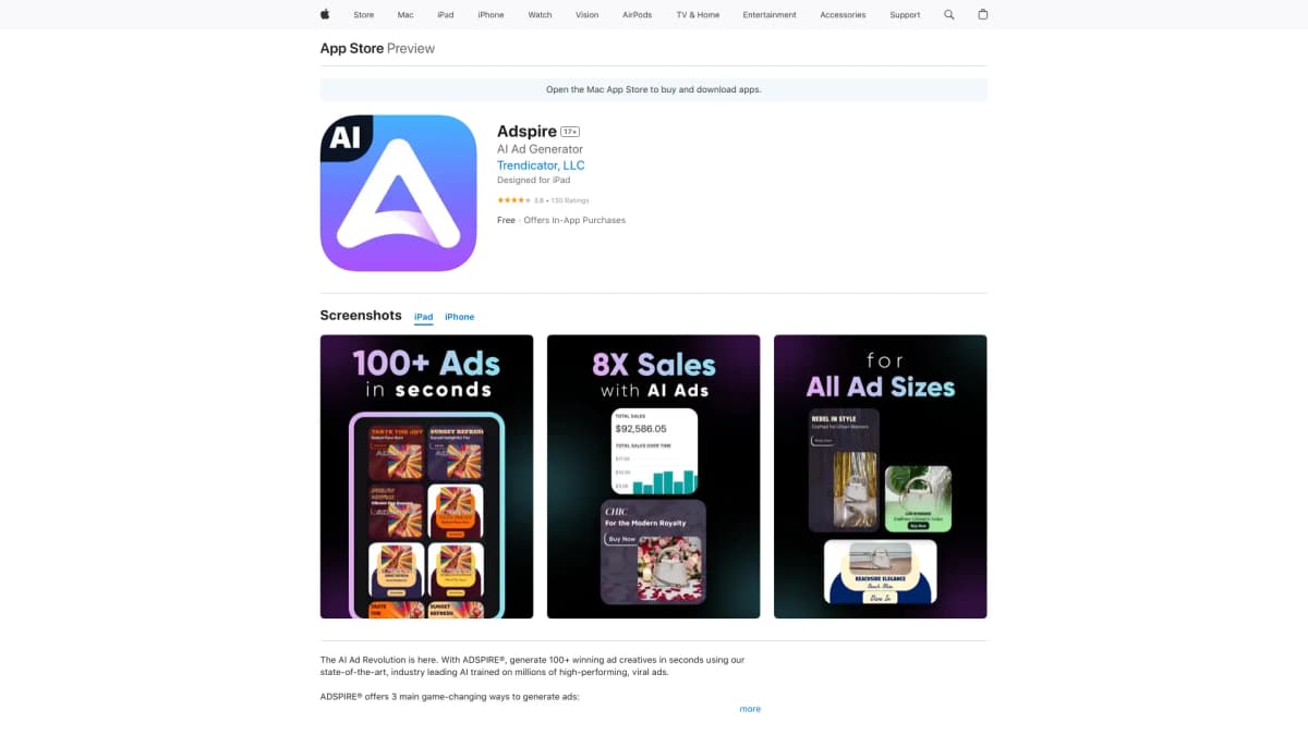 Adspire screenshot 1