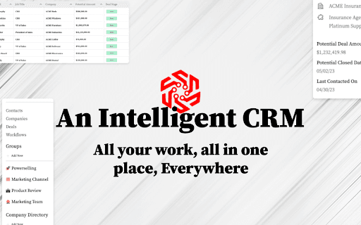 Bearish OS CRM Chrome Extension screenshot 1
