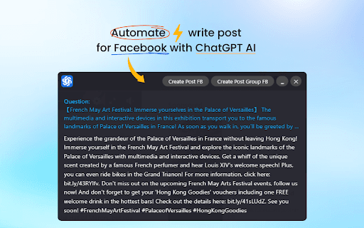 GPT-For-Facebook screenshot 1