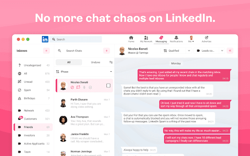LinkedIn Messenger Flamingo screenshot 1