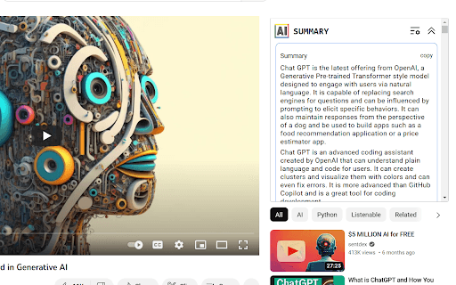 Chrome Extension for Summarizing Long-Form Content screenshot 1