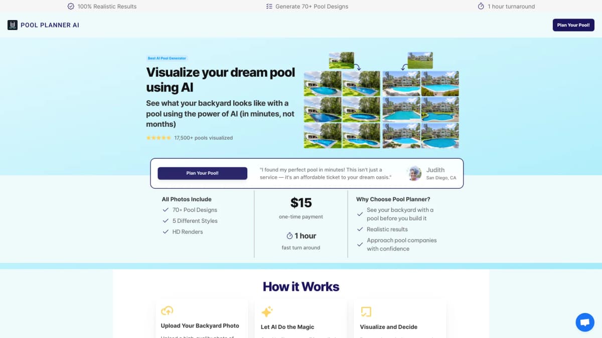 Pool Planner AI screenshot 1