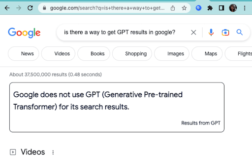 AI Search Extension screenshot 1
