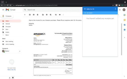 Zoho Expense screenshot 1