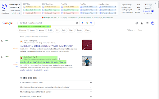 SERP Sonar screenshot 1