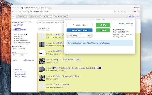 Instant Data Scraper screenshot 1