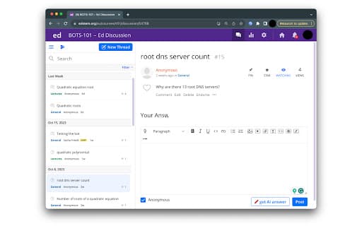EdStem & Moodle AI Assistant screenshot 1
