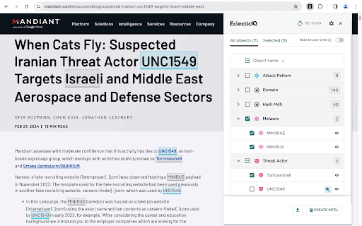 EclecticIQ Threat Scout screenshot 1