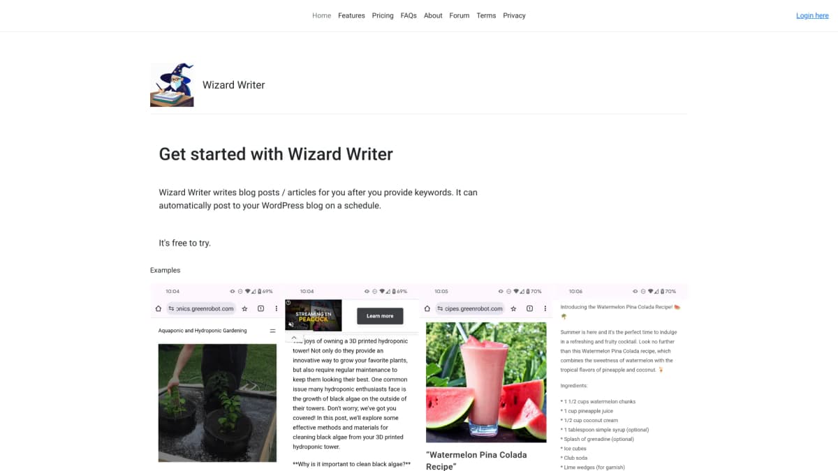 Wizard Writer screenshot 1