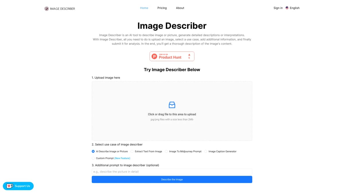 Image Describer screenshot 1