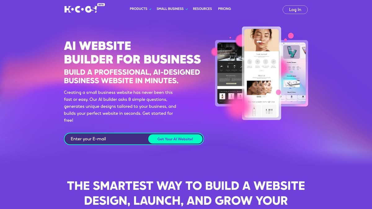 Hocoos AI Website Builder screenshot 1