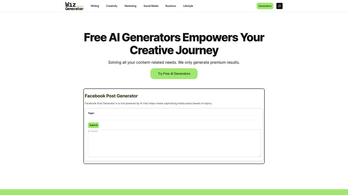 WizGenerator screenshot 1