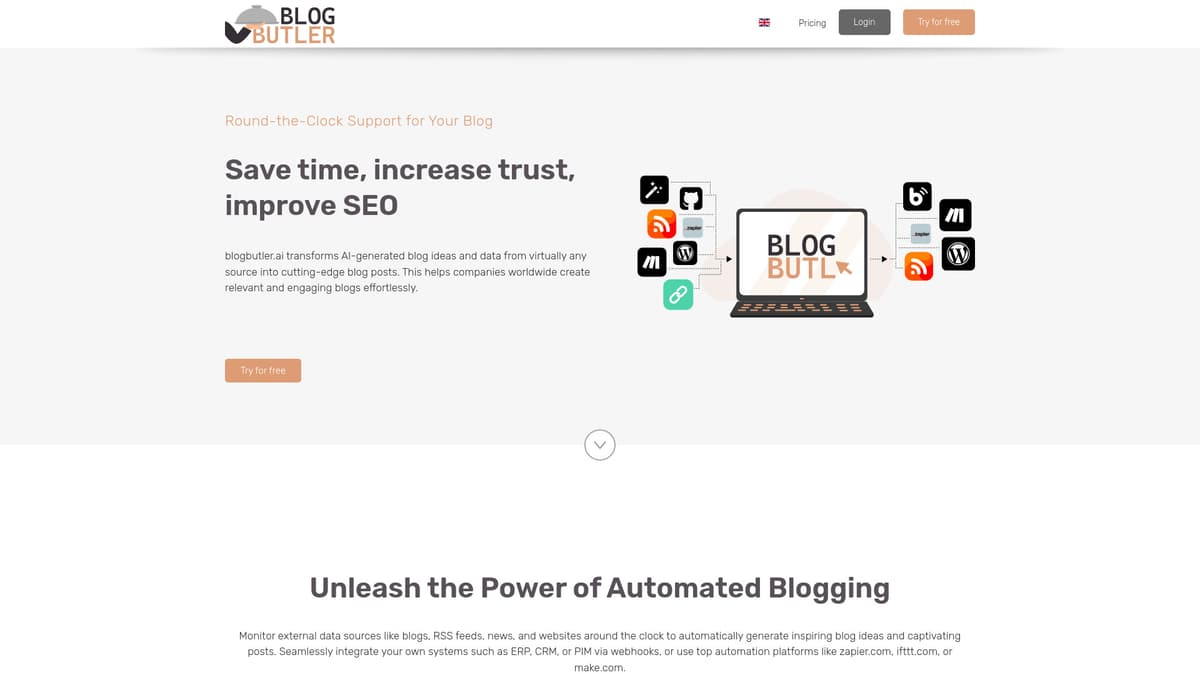 Blogbutler.ai screenshot 1