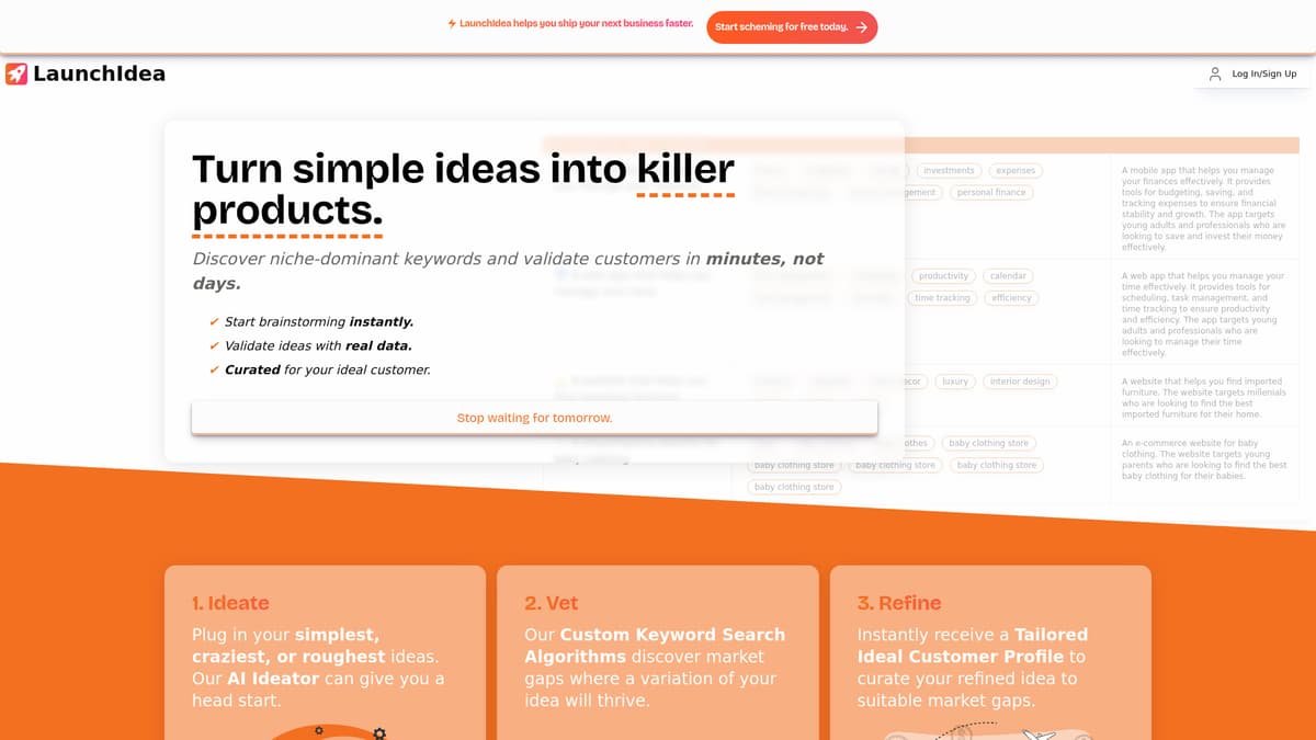 LaunchIdea screenshot 1