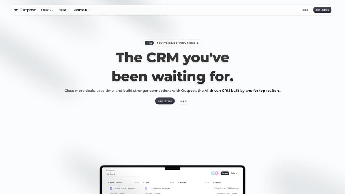 Outpost CRM screenshot 1