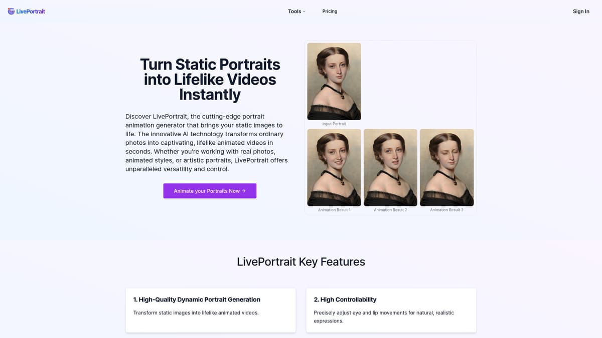 LivePortrait screenshot 1