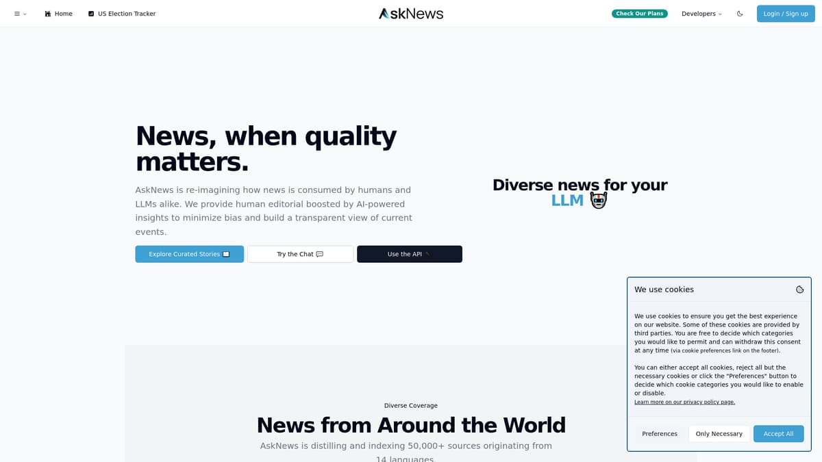 AskNews screenshot 1