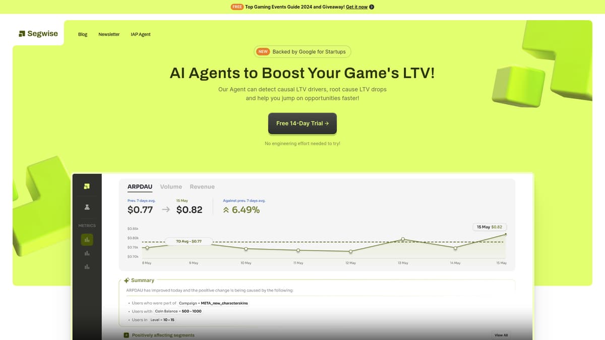 Segwise screenshot 1